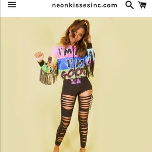 Women’s bomber jacket - Neon Kisses